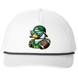 Oregon Apparel Design With Cute Green Duck Snapback Five-Panel Rope Hat