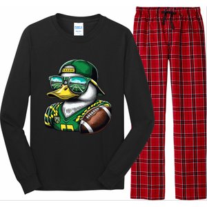 Oregon Apparel Design With Cute Green Duck Long Sleeve Pajama Set