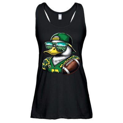 Oregon Apparel Design With Cute Green Duck Ladies Essential Flowy Tank