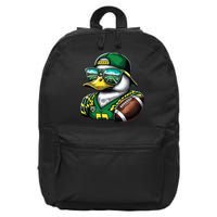 Oregon Apparel Design With Cute Green Duck 16 in Basic Backpack