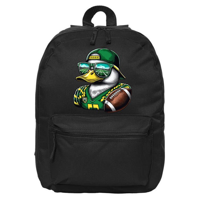 Oregon Apparel Design With Cute Green Duck 16 in Basic Backpack