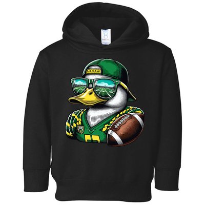 Oregon Apparel Design With Cute Green Duck Toddler Hoodie