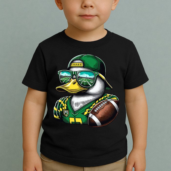 Oregon Apparel Design With Cute Green Duck Toddler T-Shirt