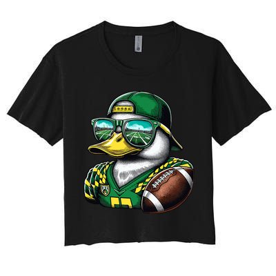 Oregon Apparel Design With Cute Green Duck Crop Top