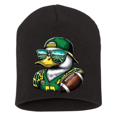 Oregon Apparel Design With Cute Green Duck Short Acrylic Beanie