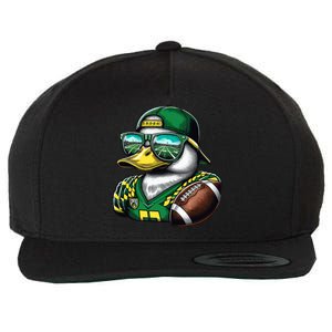 Oregon Apparel Design With Cute Green Duck Wool Snapback Cap