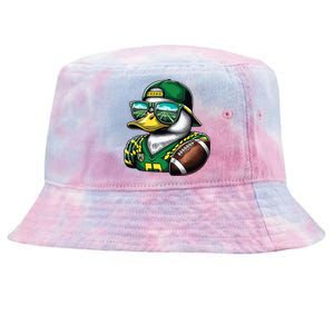 Oregon Apparel Design With Cute Green Duck Tie-Dyed Bucket Hat