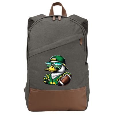 Oregon Apparel Design With Cute Green Duck Cotton Canvas Backpack