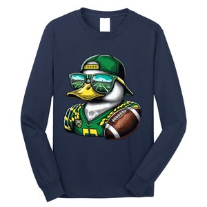 Oregon Apparel Design With Cute Green Duck Long Sleeve Shirt