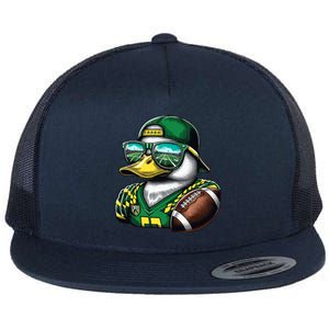 Oregon Apparel Design With Cute Green Duck Flat Bill Trucker Hat