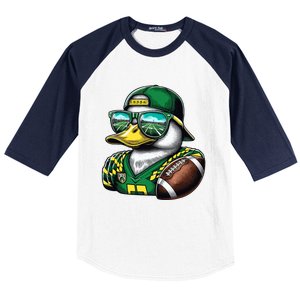 Oregon Apparel Design With Cute Green Duck Baseball Sleeve Shirt