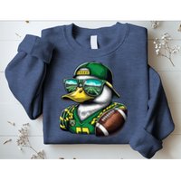 Oregon Apparel Design With Cute Green Duck Sweatshirt