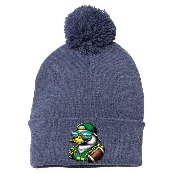 Oregon Apparel Design With Cute Green Duck Pom Pom 12in Knit Beanie