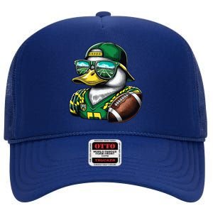 Oregon Apparel Design With Cute Green Duck High Crown Mesh Back Trucker Hat