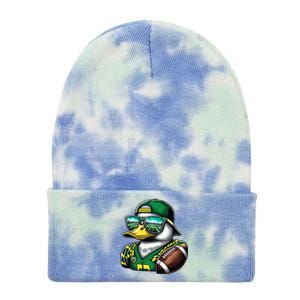 Oregon Apparel Design With Cute Green Duck Tie Dye 12in Knit Beanie