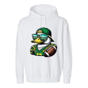 Oregon Apparel Design With Cute Green Duck Garment-Dyed Fleece Hoodie