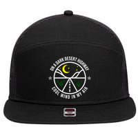 On A Dark Desert Highway Cool Wind In My Hair Adventurous 7 Panel Mesh Trucker Snapback Hat