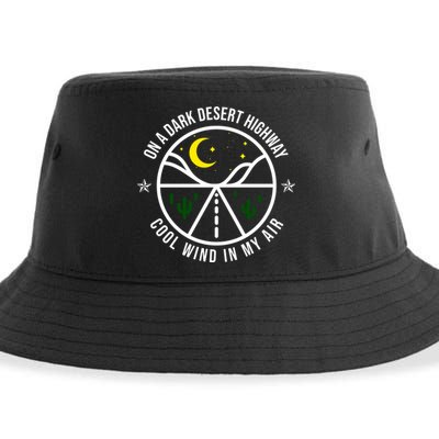 On A Dark Desert Highway Cool Wind In My Hair Adventurous Sustainable Bucket Hat
