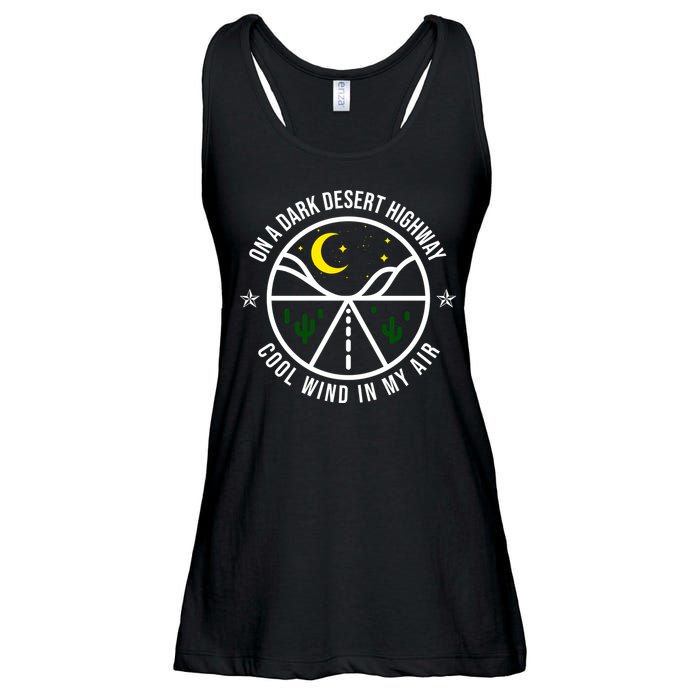 On A Dark Desert Highway Cool Wind In My Hair Adventurous Ladies Essential Flowy Tank