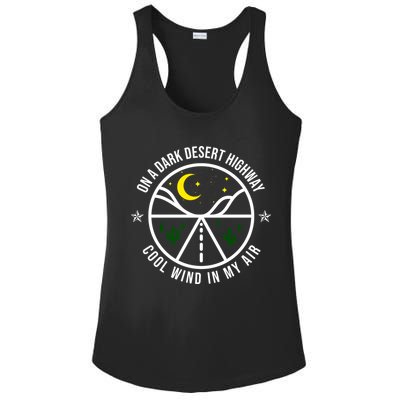 On A Dark Desert Highway Cool Wind In My Hair Adventurous Ladies PosiCharge Competitor Racerback Tank