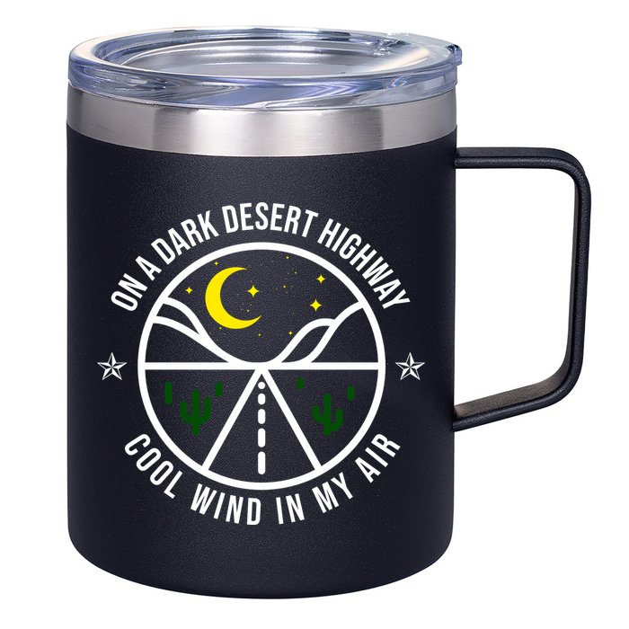 On A Dark Desert Highway Cool Wind In My Hair Adventurous 12oz Stainless Steel Coffee Mug
