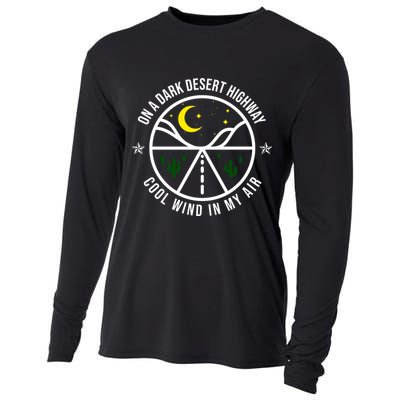 On A Dark Desert Highway Cool Wind In My Hair Adventurous Cooling Performance Long Sleeve Crew