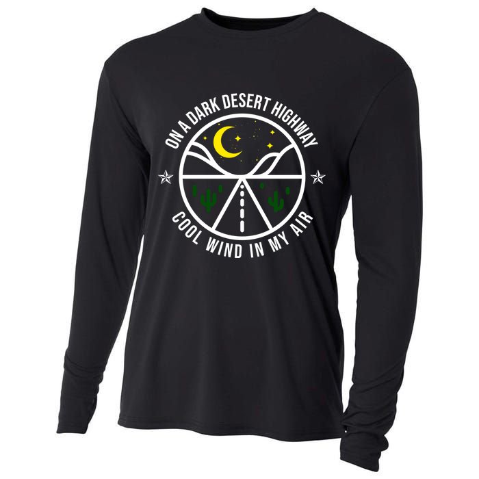 On A Dark Desert Highway Cool Wind In My Hair Adventurous Cooling Performance Long Sleeve Crew