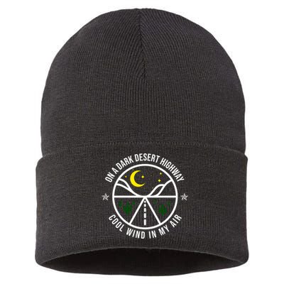 On A Dark Desert Highway Cool Wind In My Hair Adventurous Sustainable Knit Beanie