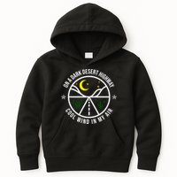 On A Dark Desert Highway Cool Wind In My Hair Adventurous Kids Hoodie
