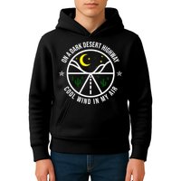 On A Dark Desert Highway Cool Wind In My Hair Adventurous Kids Hoodie