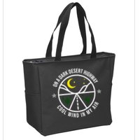 On A Dark Desert Highway Cool Wind In My Hair Adventurous Zip Tote Bag