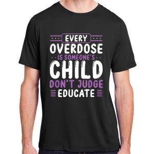 Overdose Awareness Dont Judge Educate Purple Ribbon Adult ChromaSoft Performance T-Shirt