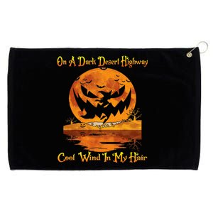 On A Dark Desert Highway Halloween Grommeted Golf Towel