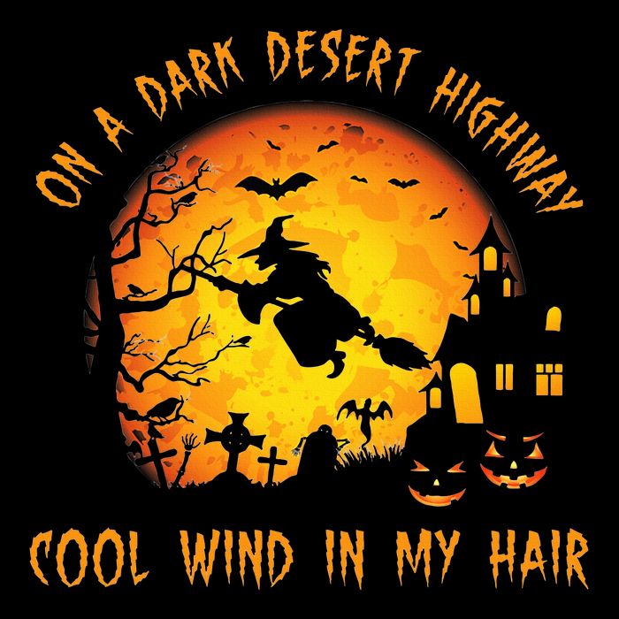 On A Dark Desert Highwaycool Wind In My Hair Witch Daily Commute Backpack