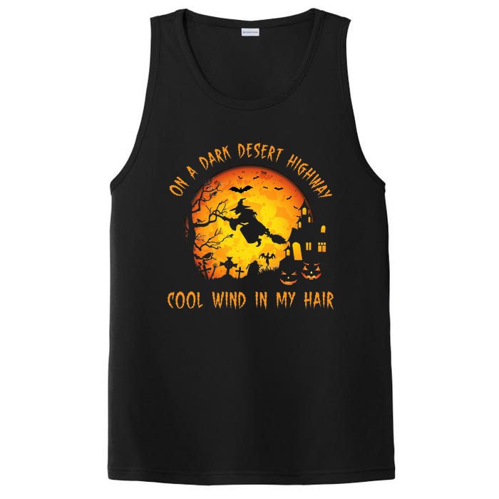 On A Dark Desert Highwaycool Wind In My Hair Witch PosiCharge Competitor Tank