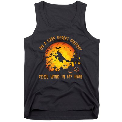 On A Dark Desert Highwaycool Wind In My Hair Witch Tank Top