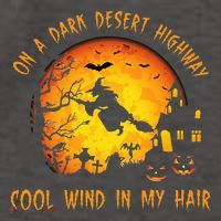 On A Dark Desert Highwaycool Wind In My Hair Witch Vector Backpack