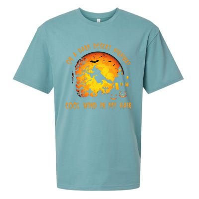 On A Dark Desert Highway Cool Wind In My Hair Witch Sueded Cloud Jersey T-Shirt