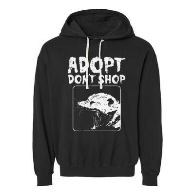 Opossum Adopt Dont Shop Possum S.T.R.E.E.T Cat Pet Garment-Dyed Fleece Hoodie