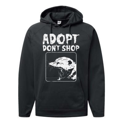 Opossum Adopt Dont Shop Possum S.T.R.E.E.T Cat Pet Performance Fleece Hoodie