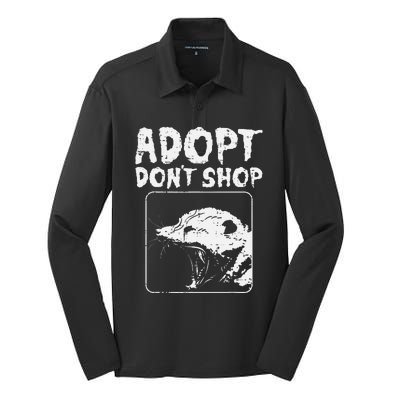 Opossum Adopt Dont Shop Possum S.T.R.E.E.T Cat Pet Silk Touch Performance Long Sleeve Polo