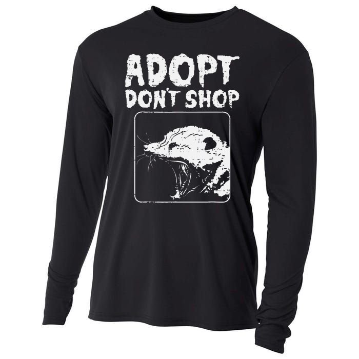 Opossum Adopt Dont Shop Possum S.T.R.E.E.T Cat Pet Cooling Performance Long Sleeve Crew