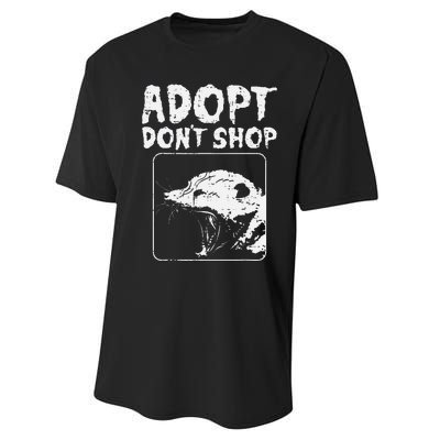 Opossum Adopt Dont Shop Possum S.T.R.E.E.T Cat Pet Performance Sprint T-Shirt