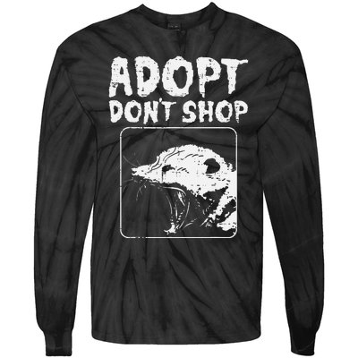 Opossum Adopt Dont Shop Possum S.T.R.E.E.T Cat Pet Tie-Dye Long Sleeve Shirt