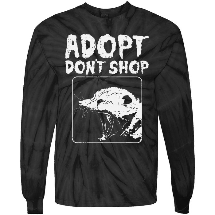 Opossum Adopt Dont Shop Possum S.T.R.E.E.T Cat Pet Tie-Dye Long Sleeve Shirt