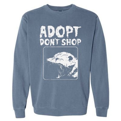 Opossum Adopt Dont Shop Possum S.T.R.E.E.T Cat Pet Garment-Dyed Sweatshirt