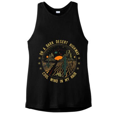 On A Dark Desert Highway Cool Wind In Retro Ladies PosiCharge Tri-Blend Wicking Tank