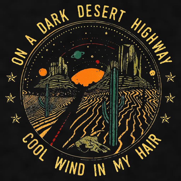 On A Dark Desert Highway Cool Wind In Retro Ladies PosiCharge Tri-Blend Wicking Tank