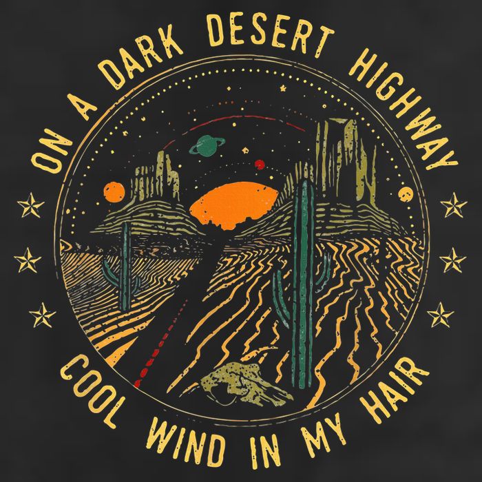 On A Dark Desert Highway Cool Wind In Retro Beanie