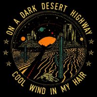 On A Dark Desert Highway Cool Wind In Retro Drawstring Bag